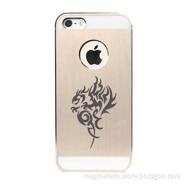 Aluminum + PP case for iPhone 5/5s, attractive design, various colors are available, dragon gold